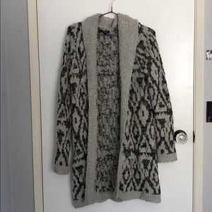 Patterned cardigan sweater